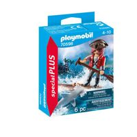 playmobil special plus - pirata con balsa y tiburon martillo