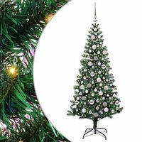 arbol de navidad artificial preiluminado verde 180 cm vidaxl