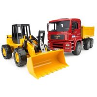 camion volquete y cargador de ruedas man tga 116 02752 bruder