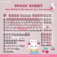 moa-teclas de conejo para teclado mecanico teclas de material dye-sub conjunto grande para teclado mecanico 60 wooting hi75 mx cherry switch