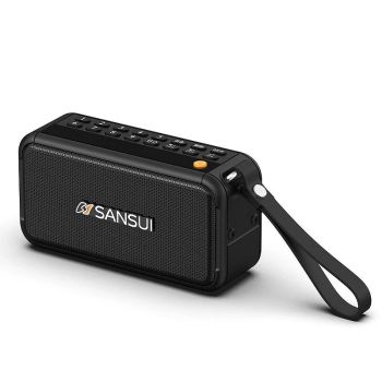 Altavoz Bluetooth portátil inalámbrico SANSUI F30, doble altavoz de 52mm, diafragma de graves, luz RGB, 34 horas de repr