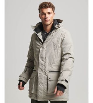 Superdry para hombre. M5011754A Parka acolchada City gris (XXL), Casual, Poliéster