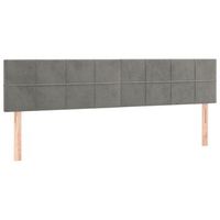 cabecero accesorio para dormir mueble de dormitorio 2 piezas 90 x 5 x 7888 cm tela terciopelo gris claro tdl0206399