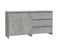 vidaxl aparador de 2 piezas madera manufacturada gris hormigon