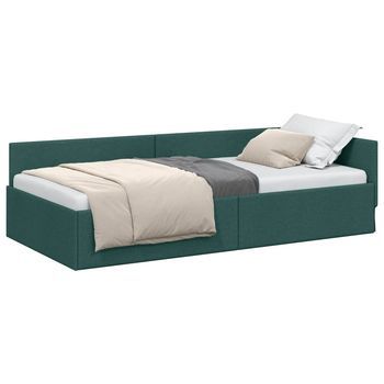 Estructura De Cama En Esquina Verde Oscuro 80 Cm X 200 Cm Tela Vidaxl