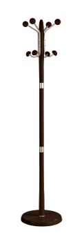 Perchero de madera de haya wengué 180x37x37 cm