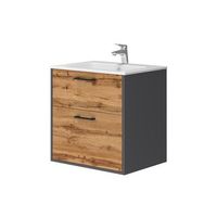 conjunto de muebles de bano lanco 61 x 615 cm con lavabo vicco