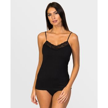Zd - Zero Defects Camiseta interior Camiseta tirantes cuello pico blonda mujer para hombre