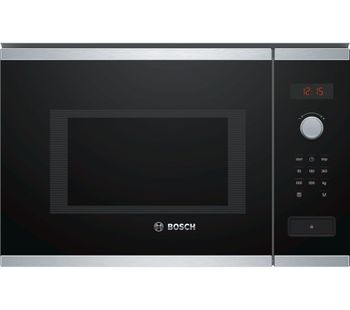 BOSCH BFL553MS0B Built-in Solo Microwave - Stainless Steel, Stainless Steel