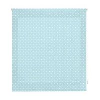 estor enrollable premium - estor enrollable tamano 150x180 - estor premium color turquesa con motas blancas  blindecor