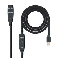 nanocable prolongador amplificado usb 30 am-ah 10m negro