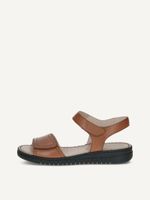 caprice heeled sandal brown made of leather without heel size 39