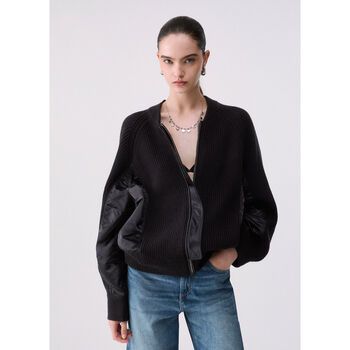 Liu Jo Chaqueta Bomber de punto con inserciones en nailon para mujer