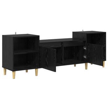 Gabinete De Tv 160 X 35 X 55 Cm Roble Negro Vidaxl