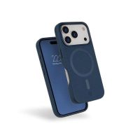 funda para movil force case fc platinium magsafe slim cuero sintetico azul para iphone 17 pro