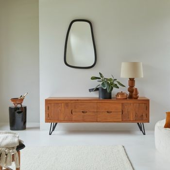 Mueble para tv de acacia maciza de 180 cm