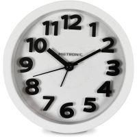 metronic despertador clasico blanco