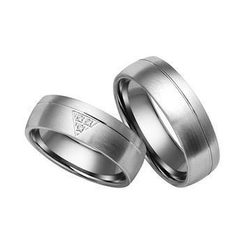 Alianzas con diamantes ancho 6,5 mm