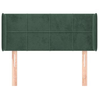 Cabecero Cama Mueble De Dormitorio De Terciopelo Verde Oscuro 93 X 16 X 78/88 Cm Verde M02_0008638