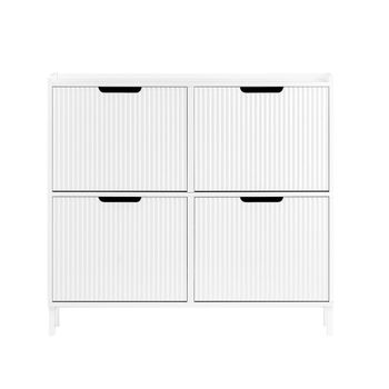 Organizador para zapatos con 4 puertas blanco