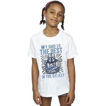 Disney Camiseta Mandalorian Best Dad para niña