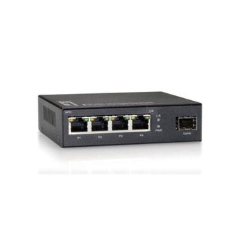 Conmutador LevelOne GEU-0521 4 Puertos Gigabit Ethernet 1 Ranura SFP No Administrado