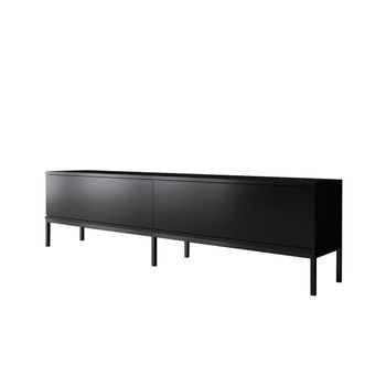 Mueble Tv 2 Puertas Abatibles Negro L180 Cm - Lord