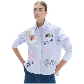 Lola Casademunt Blusa CAMISA POPELIN PARCHES MUJER para mujer