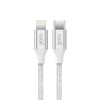 cool cable usb nylon tipo-c a lightning 12m blanco