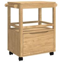carro de cocina floro marron cera 725 x 45 x 80 cm vidaxl