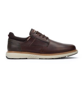 Pikolinos para hombre. M8D-4292C1 Zapatos de Piel Bilbao marrón oscuro (41), Plano, Cordones, Casual