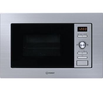 INDESIT MWI 122.2 X Built-in Microwave with Grill - Silver, Silver