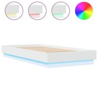 estructura de cama con luces led blanco 75x190 cm vidaxl