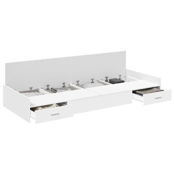 Cama Individual | Cama Para Adulto | Estructura De Cama Con Cajón 98.5 X 200 Cm Madera Contrachapada