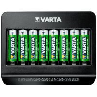 varta cargador de pilas recargables aa  aaa con 8 ranuras y pantalla lcd