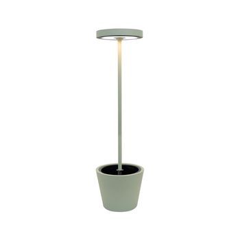 Poldina Reverso Solar L Sage - Lámpara De Pie Led Solar Y Recargable 11,7w - Lámpara De Pie Para Exterior E Interior H.156cm