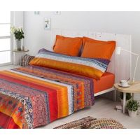 cotton artean - juego de sabanas indi  cama de 200 x 190200  100 algodon