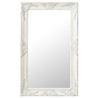 espejo de pared estilo barroco blanco 50x80 cm vidaxl