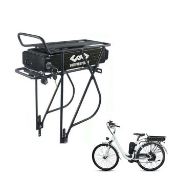 [EU Direct] UNITPACKPOWER T032 48V 15AH Batería de bicicleta eléctrica de rack trasero 51km Máx. 2500mAh Batería de liti