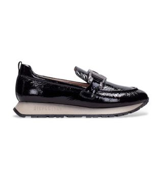 Hispanitas para mujer. HI254386 Mocasines de Piel Kansas Rock negro (40), Plano, 1 a 3cm, Ninguno, Casual