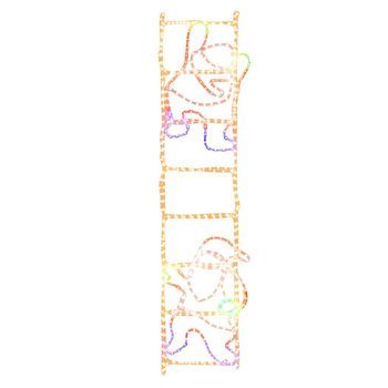 Figura Plegable De Papá Noel En Escalera Con 552 Leds 50x200 Cm Vidaxl