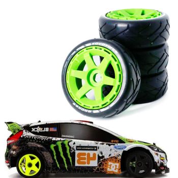4PCS 1/8 Neumáticos Ruedas de Rally Drift On-Road 17mm Hex para ARRMA INFRACTION LIMITLESS FELONY F1 ZD Coche RC Modelos