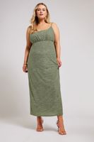 yours london vestido largo verde de tirantes patron cebra mujer curvy y tallas grandes yours london