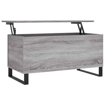 Mesa De Café | Mesa De Centro Madera Contrachapada Gris Sonoma 90x44,5x45 Cm
