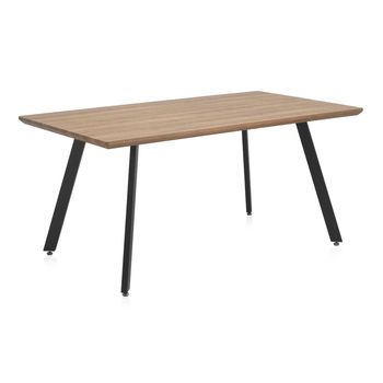 Mesa Melamina Efecto Madera  Patas Metálicas 160x90x75 Cm