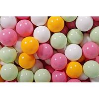meowbaby juego de bolas de plastico 300 piezas verde clarorosa claroamarilloblanco