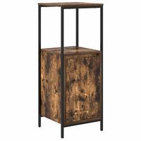 mueble de bano  armario de bano con estantes roble ahumado 36x35x95 cm