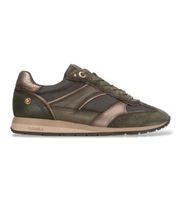 carmela para mujer 16423301-kaki zapatillas de piel 164233 verde 36 plano cordones casual