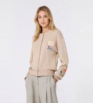 Weekend Max Mara para mujer. 2625346041650 Chaqueta Teiera beige (S), Casual, Algodón, Manga larga