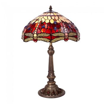 Lámpara de mesa tiffany belle rouge ii